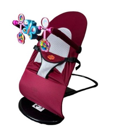 Baby Bouncing Super Chair With Toy (Maroon Colour)