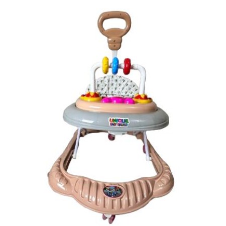 Premium Unique Baby Music Walker (gray & bronze )